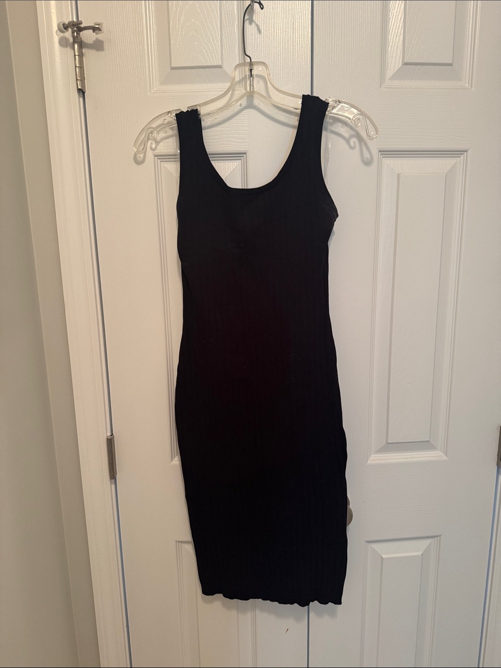 Maternity Classic Black Sleeveless Bodycon Dress - Picture 1 of 3